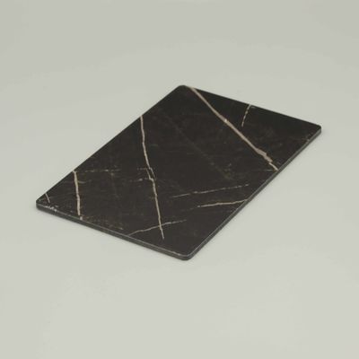 Lembaran ACP Marmer Abu-abu dan Hitam - Panel Komposit Aluminium Marmer