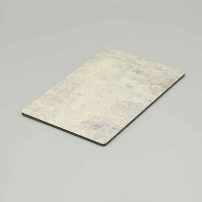 Cement tahan gores Acp Kaca Lembar Cahaya Abu-abu Marmer Komposit Panel 4MM
