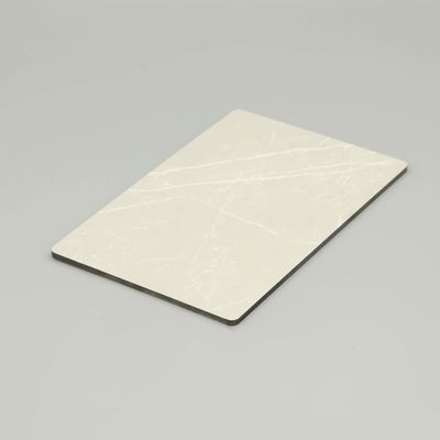 A1 B1 Jazz Putih Interior Aluminium Komposit Panel UV Resistance Marmer Acp Sheet