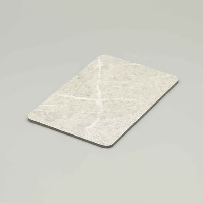 Panel Komposit Aluminium Marmer Tahan Air 4mm (Ukuran 4x8 kaki / Finishing Batu Putih Tahan Gores)