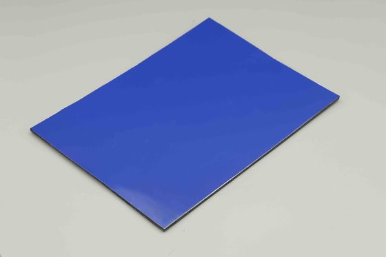 UVproof Dark Blue tahan lama Pvdf Aluminium Komposit Panel Cladding Ringan Fire Retardant Acp Sheet