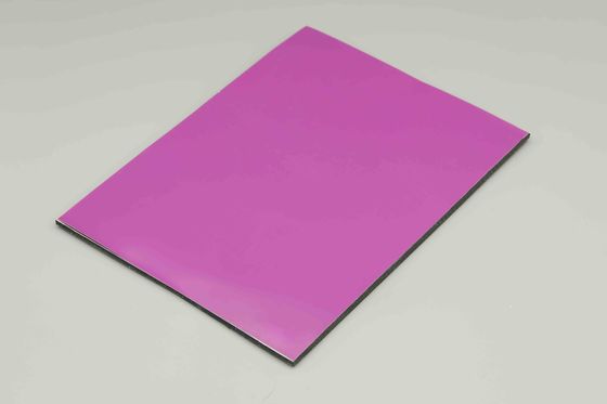 Harga Murah Pemasok Panel Komposit Aluminium Ungu Promosi Tinggi Untuk Dekorasi Bangunan Dalam Dan Luar Ruang 4MM 1.22*2.44m