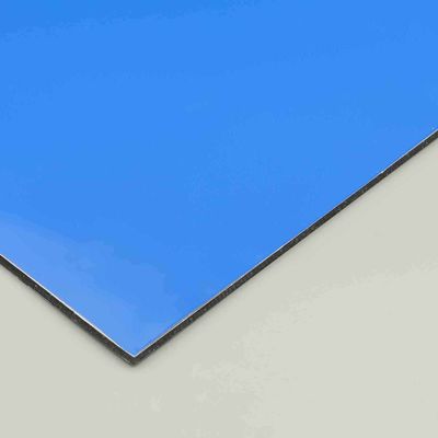 Panel Komposit Aluminium PE Ramah Lingkungan Biru 4mm 6mm Lembar ACM Tahan Cuaca untuk Lapisan Luar dan Papan Tanda
