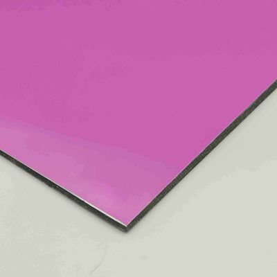 Panel Komposit Aluminium Ungu 3MM Pe Acp Acp Atap 1220 X 2440MM