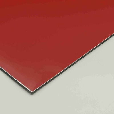 Wine Red Antibacterial PE Aluminium Composite Panel Interior Wall Paneling 122cm*244cm