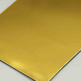 Panel komposit aluminium cermin reflektif tinggi. Pabrik lembaran ACP 4mm.