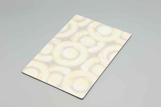 Panel Komposit Aluminium Marmer Kuning Cahaya 1220MM 4mm Acm Panel