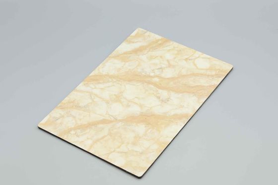 Panel Komposit Aluminium Marmer Putih Dilapisi PVDF | Lembar ACP 3mm-4mm untuk Pelapis Dinding