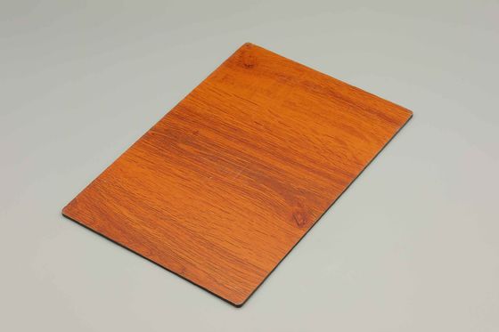 96 inci Panel Acm Kayu Biji Pvdf Waterproof Fireproof Aluminium Komposit Panel