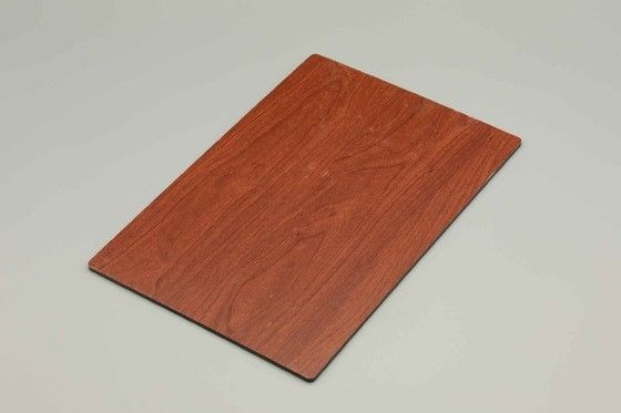 Panel Komposit Aluminium dengan serat kayu Cherry Noble tahan gores, lembaran acp kayu 4MM 1.22*2.44m
