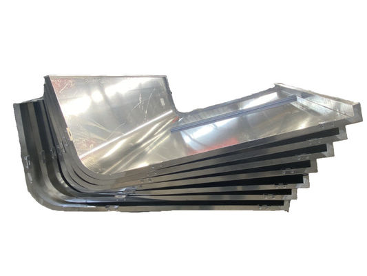 Konstruksi Membungkus Silinder Erosi tahan lentur plat jenis melengkung Aluminium Veneer Fluorocarbon Coated Anti Static eksterior dinding instalasi