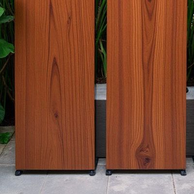 Lembaran ACP Woodgrain Tahan Cuaca untuk Kantor Pesisir Tebal 4mm Lapisan Fluorokarbon Kilap Tinggi