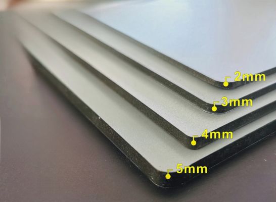 Aluminium Alloy Red Coffee PE Aluminium Composite Panel Dengan Lapisan Pvdf Acp Mudah Dibersihkan Lembar Atap Dilapisi HDPE Eksterior